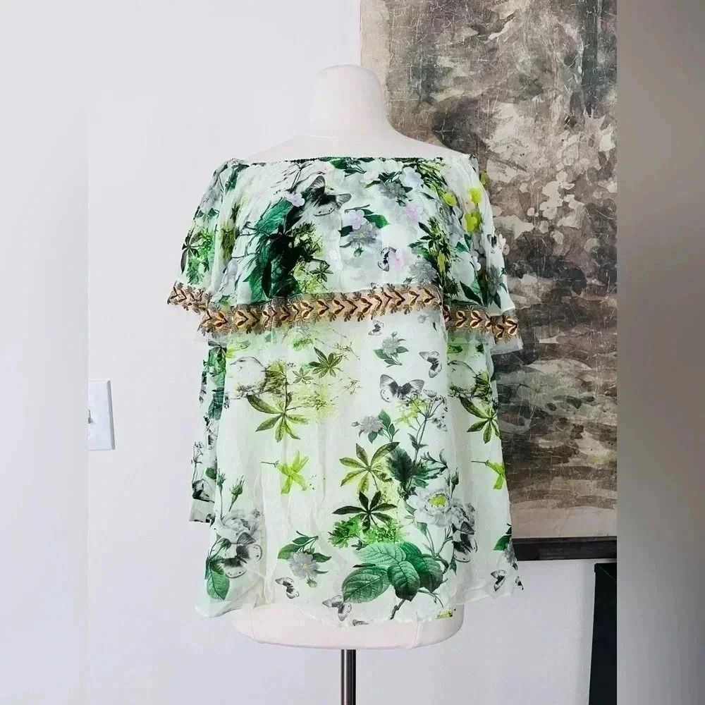 Anthropologie Varun Bahl Darcie Off-The-Shoulder Top Size Medium NWOT $178